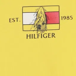 TOMMY HILFIGER Boys Yellow Cotton Applique T-Shirt image 4