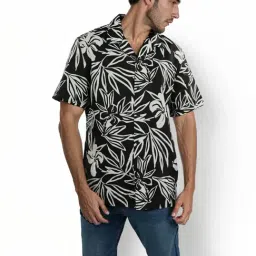 celio Celio* Black Regular Fit Printed Shirt-picture-30