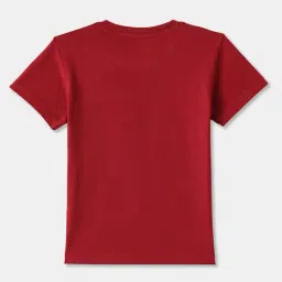 R&B Boys Red Cotton Graphic Print T-Shirt image 2