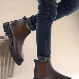 AfroJack Men Mid Top Chelsea Boots-picture-34