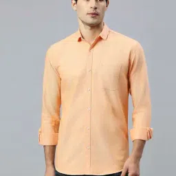 HJ HASASI Peach Slim Fit Cotton Shirt-picture-29