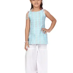 Aarika Kids Blue & White Printed Kurti with Sharara-picture-19