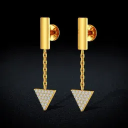 Joyalukkas 22k Gold Spangled Drop Earrings for Women-picture-30