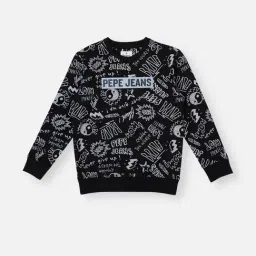 Pepe Jeans Kids Black Printed Sweatshirt-picture-25