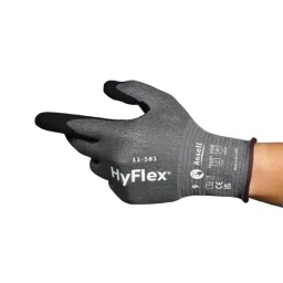 Ansell HyFlex 11581 Black HPPE Nylon Spandex Cut Resistant Work Gloves Size 10 Nitrile Coating, 11581100-picture-43