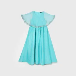 Melange By Lifestyle Aqua Regular Fit Embellished Dress-image-4