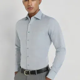 Allen Solly Blue Cotton Slim Fit Shirt-picture-20