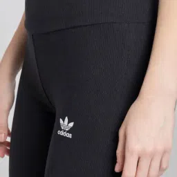 Adidas Originals Black ESS FL Tights Tights image 5
