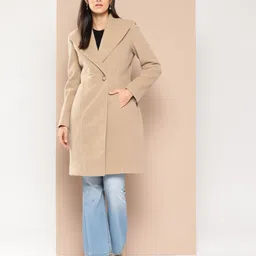 Chemistry Solid Lapel Collar Over Coat-picture-21