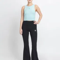 Adidas Originals Black ESS FL Tights Tights image 4