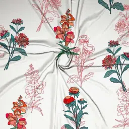 SEJ by Nisha Gupta Off-White Polyester 7 Ft. Door Curtain - Set of 2 image 4