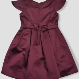 Gini & Jony Kids Maroon Dress image 2