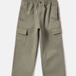 United Colors Of Benetton Boys Grey Cotton Regular Fit Trousers-picture-43