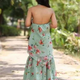 Sangria Girls Printed Kurta & Palazzos Set image 4