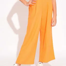VERO MODA GIRL Kids Papaya Solid Pants-picture-17
