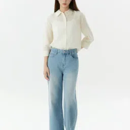 Roem Light Beige Regular Fit Shirt image 4