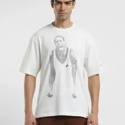 Reebok White Cotton Regular Fit Printed Sports T-Shirt-image-61