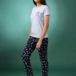 Lil Tomatoes Kids Blue Floral Print Top with Pants-image-14
