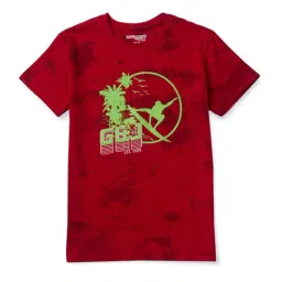 Gini & Jony Kids Red Printed T-Shirt-picture-26