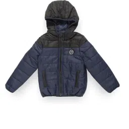 U.S. Polo Assn. Kids Navy & Black Color Block Full Sleeves Puffer Jacket-image-95
