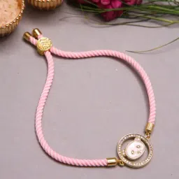 Aapno Rajasthan Gold Contemporary Teddy Designer Casual Rakhi with Roli Chawal & Greetings Card-picture-23