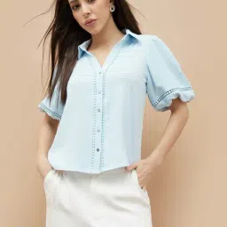 Code By Lifestyle Light Blue Regular Fit Shirt-picture-33