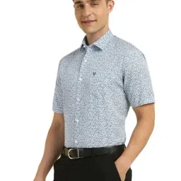 Allen Solly Blue Cotton Slim Fit Printed Shirt image 3