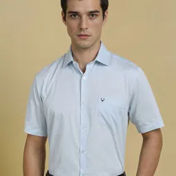 Allen Solly Men Slim Fit Spread Collar Solid Cotton Formal Shirt-picture-18
