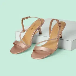 Forever Glam by Pantaloons Women's Blush Sling Back Stlittos-image-7