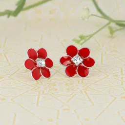 GIVA 92.5 Sterling Silver Floral Bliss Earrings for Women-picture-42