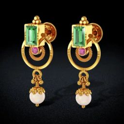 Joyalukkas 22k Gold Charming Drop Earrings for Women-picture-34