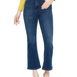 MADAME Dark Blue Straight Fit Mid rise Jeans-picture-16