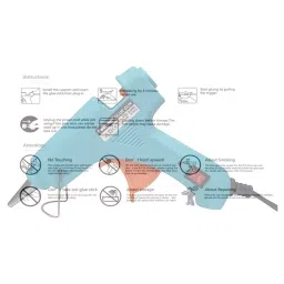 Fadman 20 W Standard Temperature Hot Melt Mini Glue Gun with 5 Stick Turquoise 7 mm Stick Dia., 69-Turquoisemini-20wt-5-St image 5