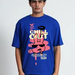 Bloopers Store Men Typography Printed Round Neck Cotton Relaxed Fit T-shirt-picture-25