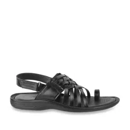 Walkway Men's Black Toe Ring Sandals-picture-36