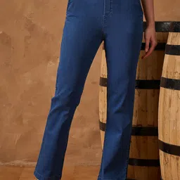 Orchid Blues Women High-Rise Bootcut Jeans-image-3