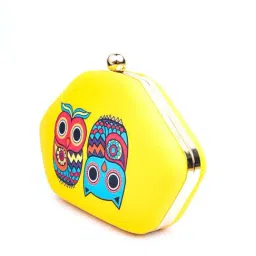 NR by Nidhi Rathi Yellow Fabric Clutch image 2