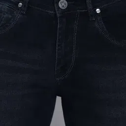 Cantabil Navy Regular Fit Lightly Washed Jeans image 4