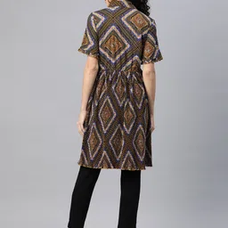 Nayam By Lakshita Modal Shirt Collar Printed Tunic image 5