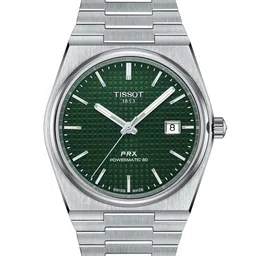 TISSOT Men Green Dial & Steel Toned Stainless Steel Bracelet Style Straps Analogue Automatic Motion Powered Watch-picture-16