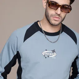 The Roadster Life Co. Colourblocked Pullover Sweatshirt-image-4