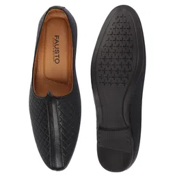 fausto Men's Slip On Ethnic Juttis & Mojari (6-13 UK) (Black, Numeric_9) image 5