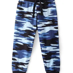 Babyhug Cotton Jersey Knit Full Length Camo Printed Lounge Pant - Blue-picture-13