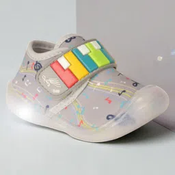 Lil Lollipop Piano Keys Applique Detailed With Velcro Closure LED Shoes - Grey-picture-15
