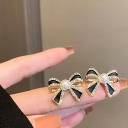 Estailo fashion Artificial Stones Studded & Beaded Quirky Shaped Drop Earrings-picture-10