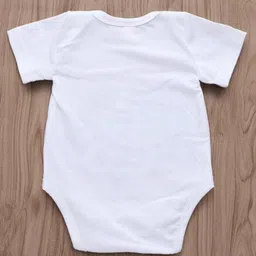 KNITROOT Lohri Theme Half Sleeves Lohri Aayi Hai Text Printed Onesie - White image 4