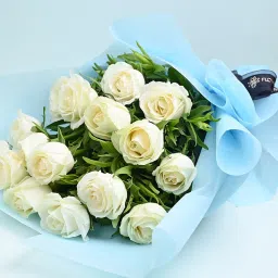 Serene White Rose Bouquet image 5