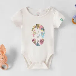 Ed-a-Mamma Baby White Printed Bodysuit image 1