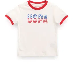 U.S. Polo Assn. Kids White Printed T-Shirt image 1