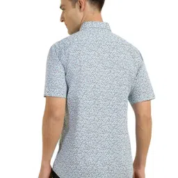 Allen Solly Blue Cotton Slim Fit Printed Shirt image 2